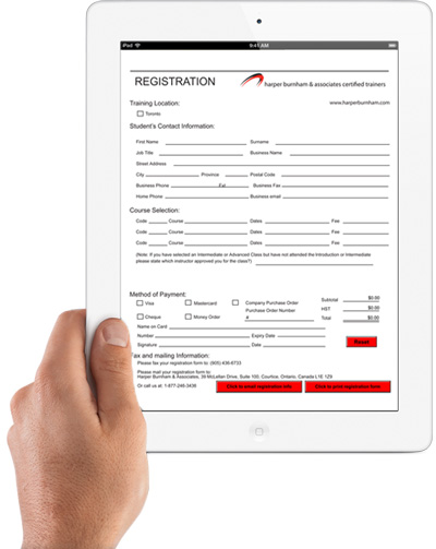 eForm on Tablet